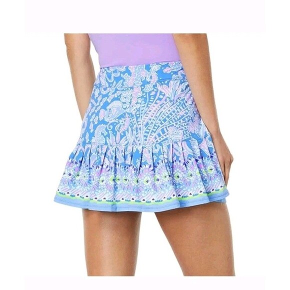 Lilly Pulitzer Luxletic Taye Skirt Boca Blue Sea What I Sea M Pickleball Tennis - Picture 2 of 9